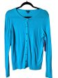 Sweater Cardigan By Ann Taylor In Aqua, Size: M Cheap