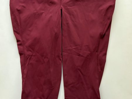 Athletic Leggings By Lululemon In Burgundy, Size: Xl For Discount