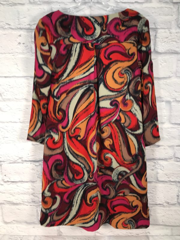 Dress Party Midi By Maeve In Orange & Purple, Size: Xs Online Sale