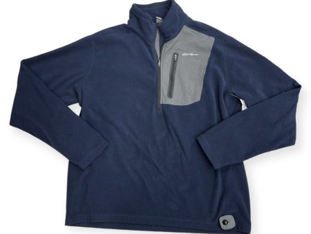 Jacket Fleece By Eddie Bauer In Navy, Size: Xl Cheap