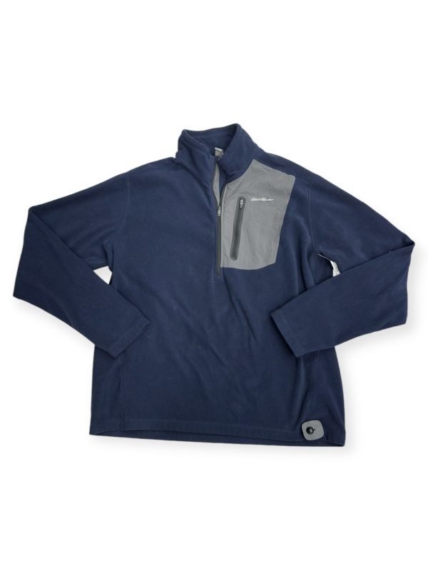 Jacket Fleece By Eddie Bauer In Navy, Size: Xl Cheap