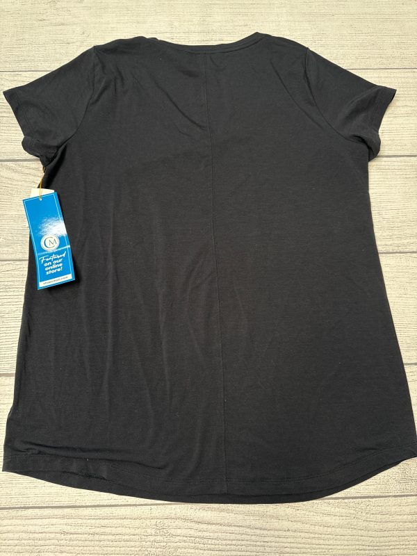 Athletic Top Short Sleeve By Athleta In Black, Size: M Discount