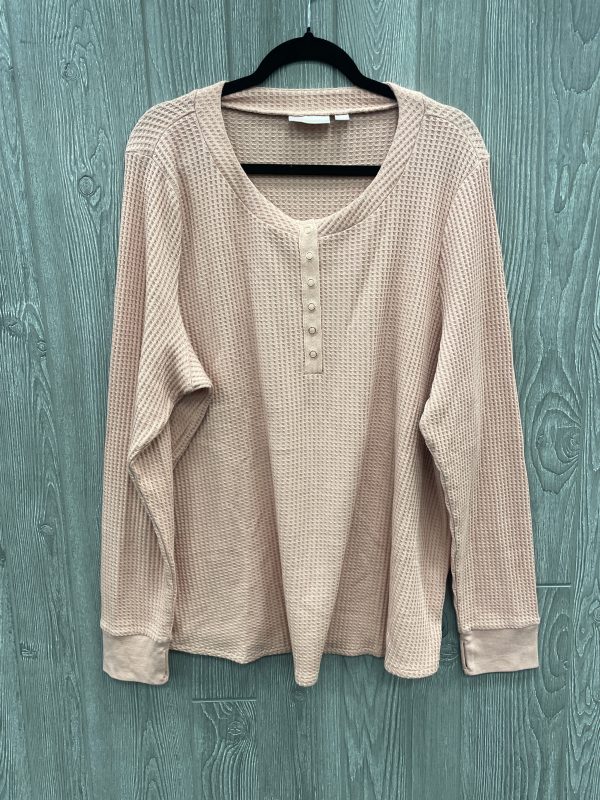 Top Long Sleeve By Belle By Kim Gravel In Pink, Size: 2x Sale