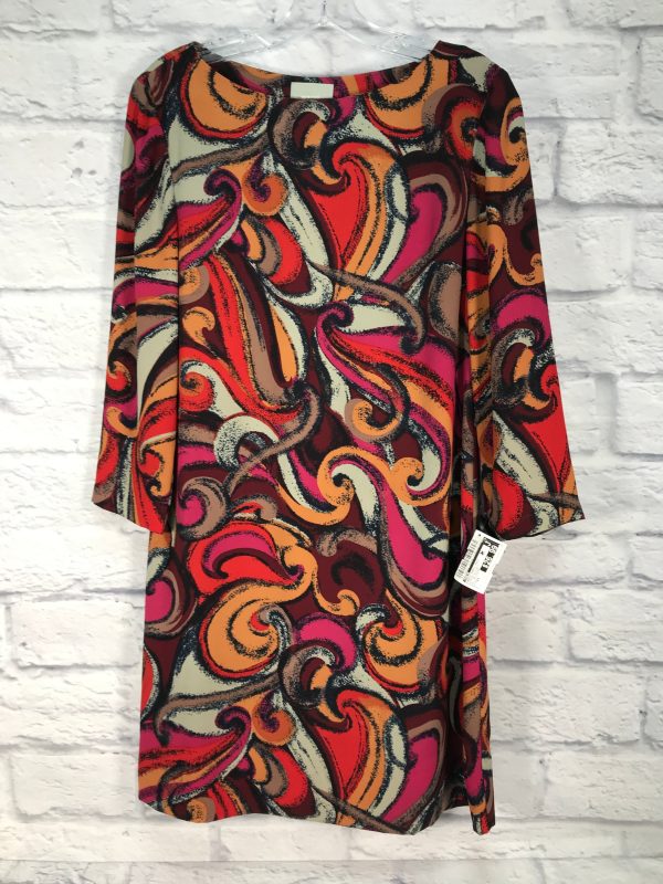 Dress Party Midi By Maeve In Orange & Purple, Size: Xs Online Sale