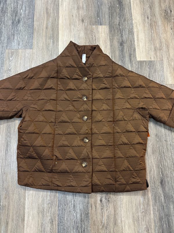 Jacket Puffer & Quilted By Marla Wynne In Brown, Size:L Online Hot Sale