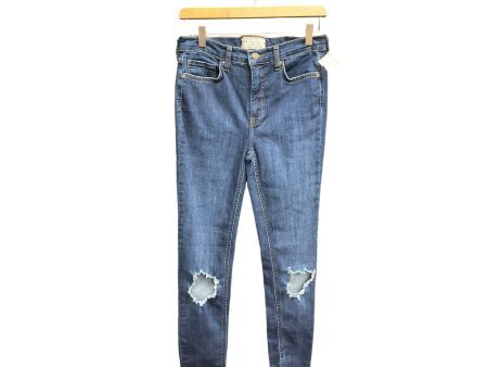 Jeans Skinny By Free People In Blue Denim, Size: 6 Cheap