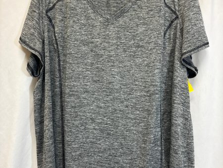 Athletic Top Short Sleeve By Lane Bryant In Grey, Size: 4x Fashion