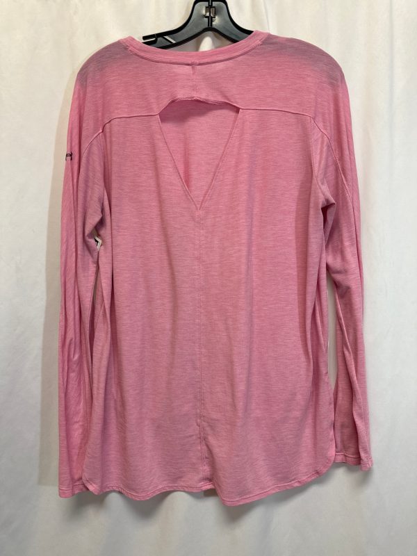 Athletic Top Long Sleeve Crewneck By Under Armour In Pink, Size: M Hot on Sale