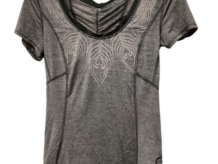 Athletic Top Short Sleeve By Lululemon In Grey, Size: 8 Sale