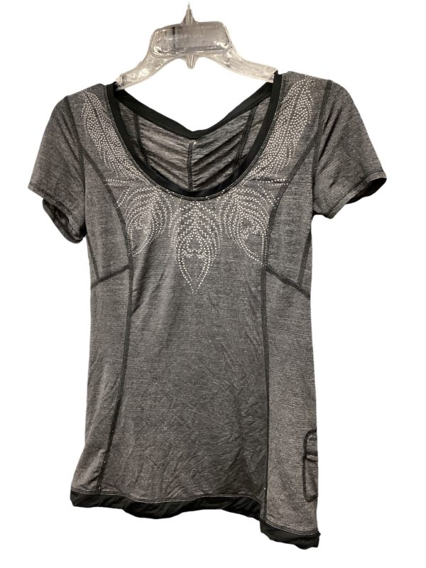 Athletic Top Short Sleeve By Lululemon In Grey, Size: 8 Sale