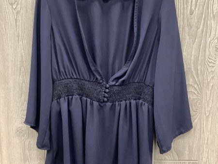 Blouse Long Sleeve By Torrid In Navy, Size: 2x Online Sale