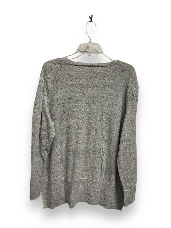 Top Long Sleeve By Maison Jules In Grey, Size: Xxl on Sale