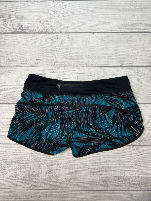 Athletic Shorts By Lululemon In Black Blue, Size: M Online