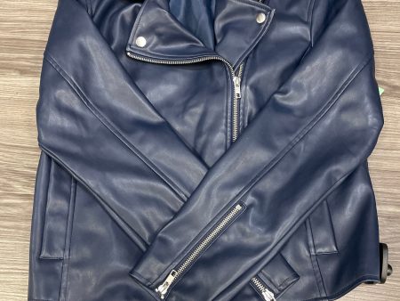 Jacket Leather By Inc In Blue, Size: M For Discount