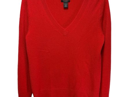 V-Neck Cashmere Sweater By Halogen In Red, Size: S For Cheap