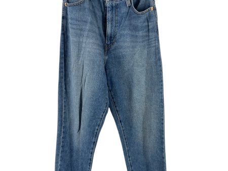 Jeans Straight By Levis In Blue Denim, Size: 28 Online Hot Sale