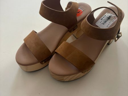 Sandals Heels Block By Steve Madden In Tan, Size: 7 Online Hot Sale