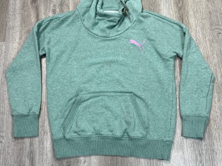 Athletic Sweatshirt Hoodie By Puma In Green, Size: M Online