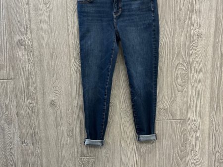 Jeans Skinny By American Eagle In Blue Denim, Size: 0 Discount