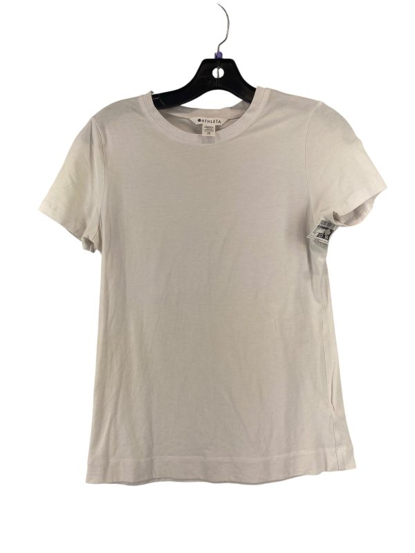 Athletic Top Short Sleeve By Athleta In White, Size: Xs Sale