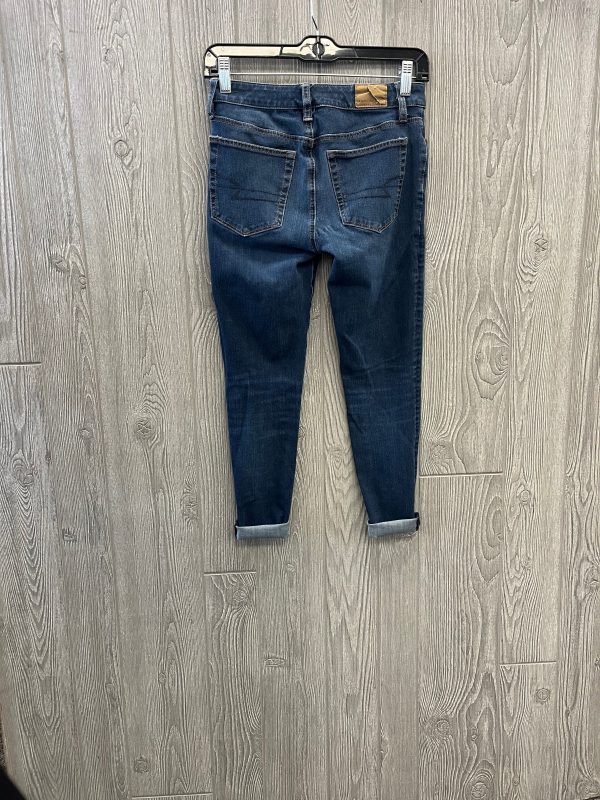 Jeans Skinny By American Eagle In Blue Denim, Size: 0 Discount