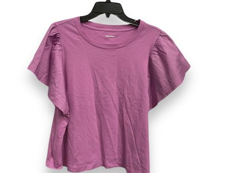 Top Short Sleeve Basic By Old Navy In Purple, Size: Xl Online Hot Sale