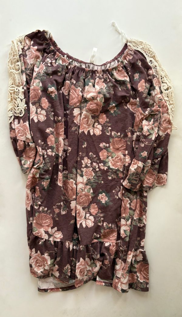 Dress Casual Midi By Emerald In Floral Print, Size: 3x Cheap