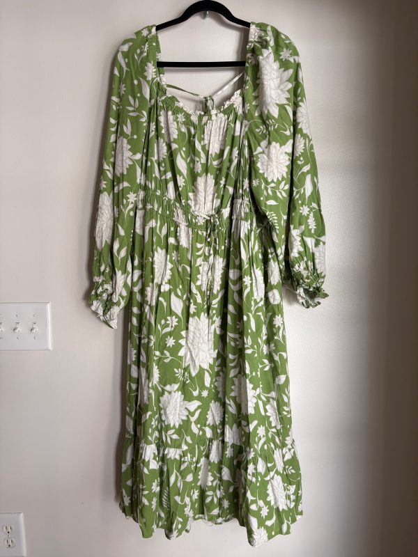 Dress Casual Maxi By Ava & Viv In Green, Size: 3x on Sale