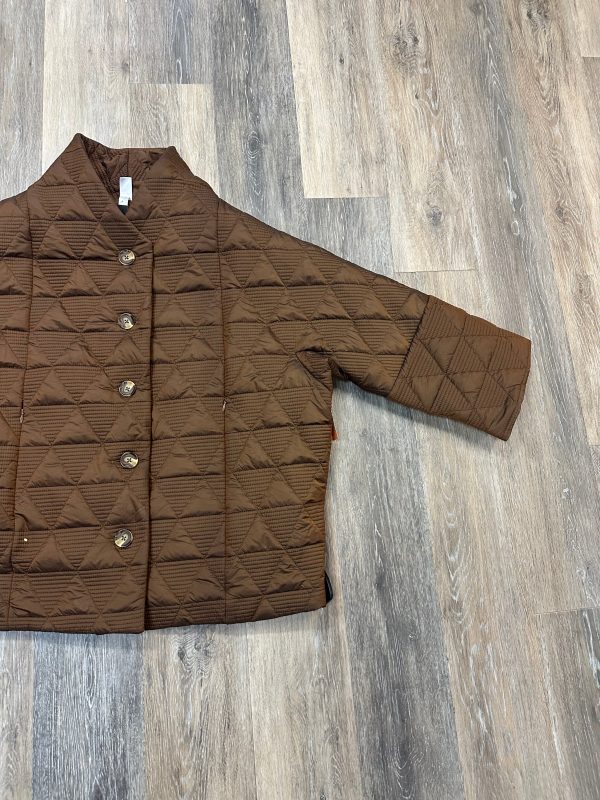 Jacket Puffer & Quilted By Marla Wynne In Brown, Size:L Online Hot Sale