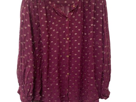 Top Long Sleeve By Anthropologie In Purple, Size: Xl Supply