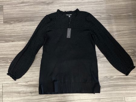 Black Top Long Sleeve Cable And Gauge, Size L For Cheap