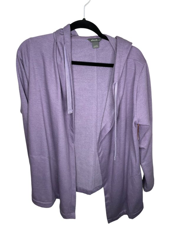 Sweatshirt Hoodie By Eddie Bauer In Purple, Size: S For Discount