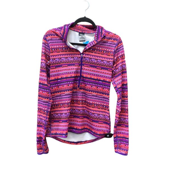 Athletic Top Long Sleeve Collar By Nike Apparel In Pink & Purple, Size: M Hot on Sale