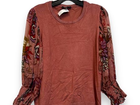 Top 3 4 Sleeve By Adrienne Vittadini In Mauve, Size: M For Cheap