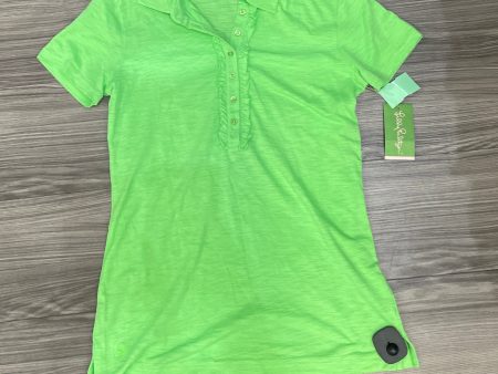 Green Blouse Short Sleeve Lilly Pulitzer, Size M Online now