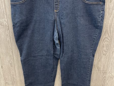 Jeans Straight By Denim And Company In Blue Denim, Size: 26 Cheap