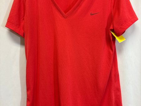 Athletic Top Short Sleeve By Nike In Red, Size: L Discount