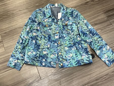 Jacket Denim By Cj Banks In Floral Print, Size: Xl Cheap