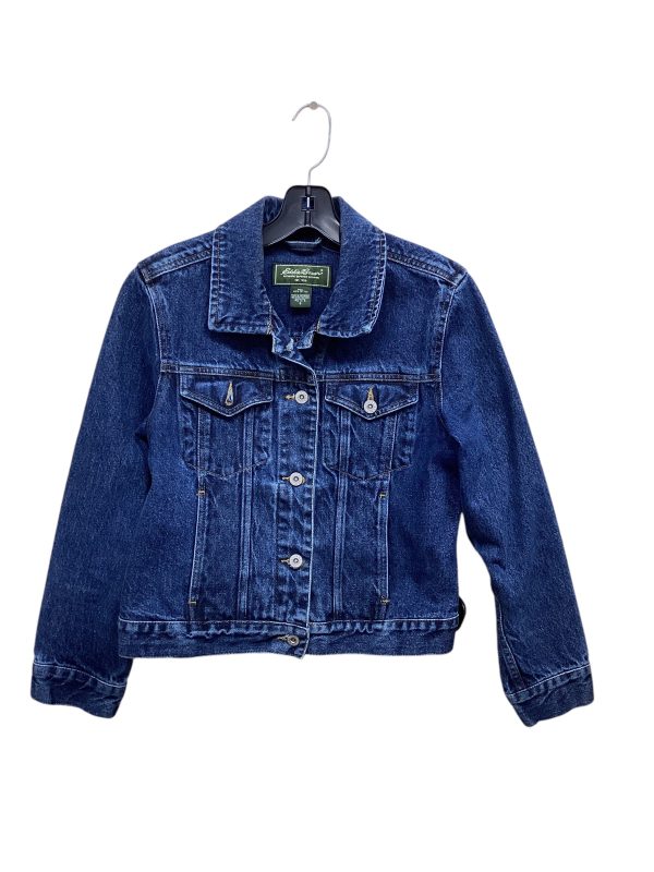 Jacket Denim By Eddie Bauer In Blue Denim, Size: S For Cheap