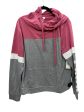 Sweatshirt Hoodie By Just Be In Grey & Pink, Size: L Online Sale