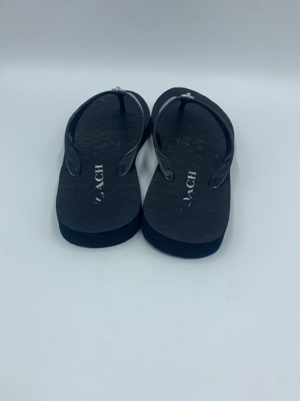 Black Sandals Designer Coach, Size 7 8 Cheap