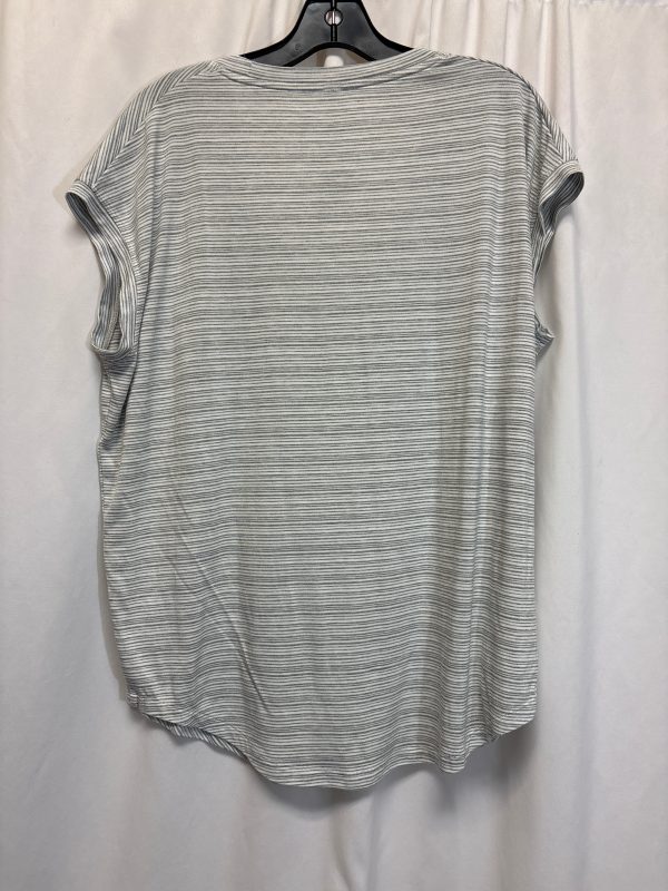 Athletic Top Short Sleeve By Athleta In Grey, Size: L For Cheap