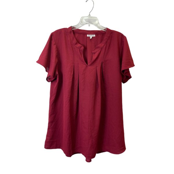 Top Ss Basic By Mileage In Red, Size:1X Online Hot Sale