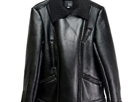 Orla Vegan Leather Jacket Faux Fur & Sherpa By Kut From The Kloth In Black, Size: S For Discount