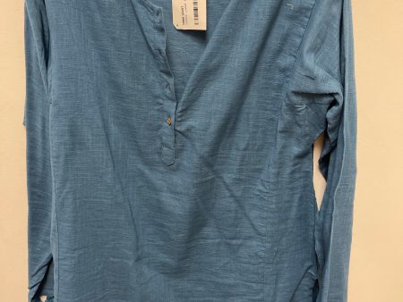 Tunic Long Sleeve By Clothes Mentor In Blue, Size: L For Discount