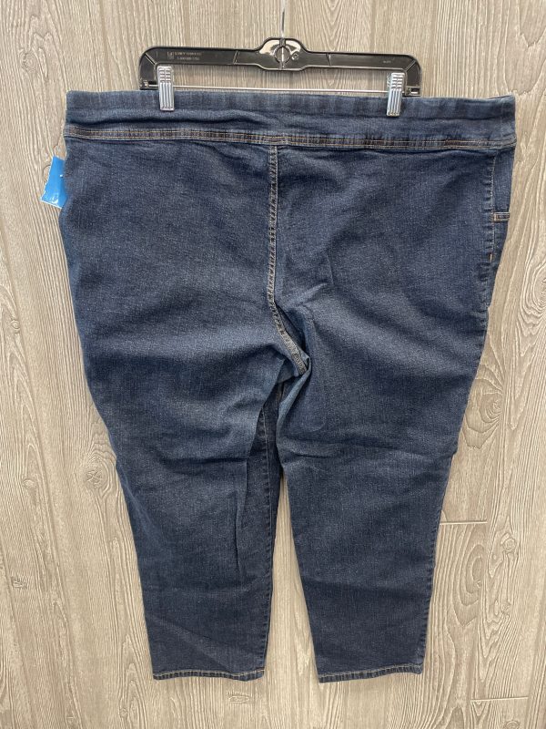 Jeans Straight By Denim And Company In Blue Denim, Size: 26 Cheap