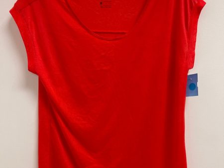 Athletic Top Short Sleeve By Nike In Orange, Size: M Supply