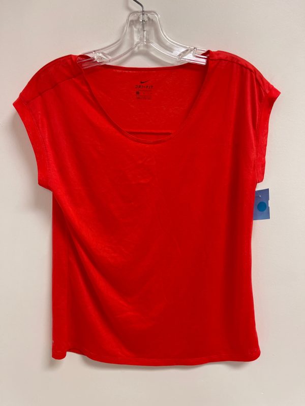 Athletic Top Short Sleeve By Nike In Orange, Size: M Supply