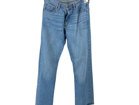 Jeans Straight By Wrangler In Blue Denim, Size: 12 Fashion