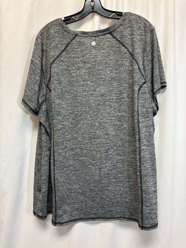 Athletic Top Short Sleeve By Lane Bryant In Grey, Size: 4x Fashion